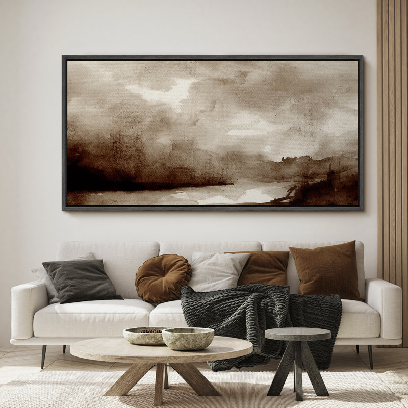 wall26 Moody Landscape Sepia Toned Modern Art & Reviews | Wayfair